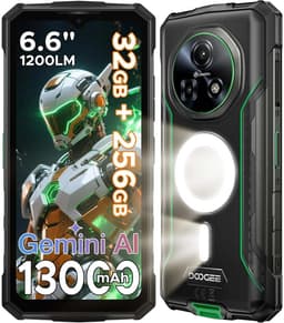 DOOGEE Fire 5 Ultra Robuuste Smartphone - 6GB RAM 128GB ROM - Gemini AI - 13000 mAh - IP68/IP69K Outdoor telefoon - 6,6 inch 90 Hz - Android 15 - NFC GPS - Groen — thumbnail 1