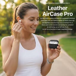 DECODED Leren Hoesje voor AirPods Pro 3 - Airpods Pro 3 Case - Premium ECCO-leer - Geschikt voor Magsafe - Draadloos Oplaadbaar - Indicatie Lampje - Krasbestendig - Zwart — thumbnail 4