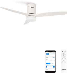 CREATE - Plafondventilator 40W silent 100% hout - S - Met licht - WIFI - WIND CALM NATURAL WOOD — thumbnail 1