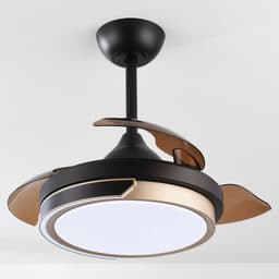 LumenXL - Plafondventilator Vento zwart met bruin incl. LED en afstandsbediening — thumbnail 5
