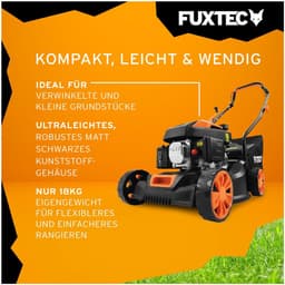 FUXTEC Benzine Grasmaaier FX-RM4180 - 1,8pk / 1,3kW - Slechts 18kg - 40cm Maaibreedte - 3-traps Maaihoogteverstelling - 80ccm 4-Takt - Incl. 45L Grasopvangbak — thumbnail 4