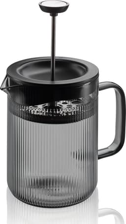 GEFU CRISTIANO French Press Koffiezetter – 600 ml – Borosilicaatglas – Smoke Grey — thumbnail 5