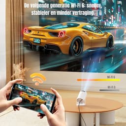 MIRA® Draagbare beamer - Beamer - Projector - Mini Beamer - Wit- 14cm x 7cm x 9cm — thumbnail 2