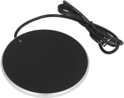 Bekerwarmer met temperatuurregeling, USB-drankverwarmer voor kopjes en glazen, Ø 10,3 cm, constante 55°C (zilver) — thumbnail 1