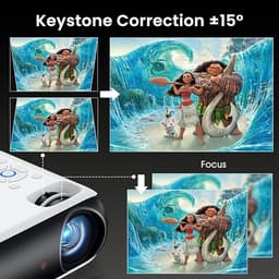 Draagbare 4K Projector met Native Full HD, Bluetooth 5.1 en Ingebouwde Luidsprekers — thumbnail 4