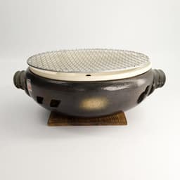 Konro Grill – Ronde Japanse BBQ – Zwart – 28 cm – Hibachi Barbecue — thumbnail 1