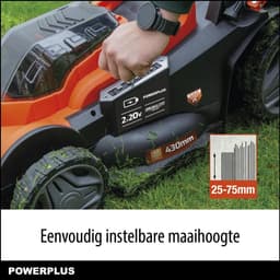 Powerplus Dual Power accu grasmaaier POWDPG75611 - 40 V, 430 mm Ø grasmachine, met grasopvangsysteem en achteruitworp — thumbnail 5