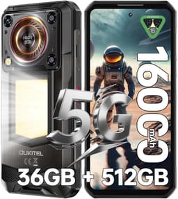 OUKITEL WP56 Robuuste Smartphone 5G - 36GB RAM - 512GB ROM - 16000 mAh - Android 15 - 6,8 inch - 108MP Camera - IP68/IP69K Outdoor Telefoon - Zwart — thumbnail 1