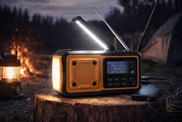 INHEIM® PULSdab+ – Robuuste DAB+ Noodradio | Solar & Dynamo Oplaadbaar | FM/DAB+ | Powerbank & LED-Zaklamp | Noodpakket & Outdoor — thumbnail 3