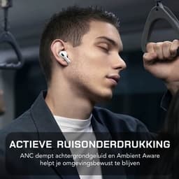 Tech Essentials FlexBeat - Draadloze Oordopjes met Active Noise Cancelling - Bluetooth 5.4 - In Ear Sport Oortjes voor Hardlopen - Microfoon - Earbuds met Oplaadcase - Muziek - Wit — thumbnail 5