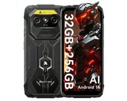 Blackview ROCK 1 Pro - Robuuste Smartphone met 2D Scanner - 4G - 32GB RAM - 256GB ROM - 6.56 inch - 15000mAh Robuuste Telefoon - Android 16 - Nachtzicht - NFC - GPS - Zwart