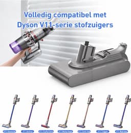 V11 accu vervanging voor Dyson V11 klikaccu 25,2 V 5000 mAh compatibel met Dyson V11 Vacuum Spring 2020 V11 Absolute V11 Absolute Extra V11 Animal (niet voor vacuüm met schroefbatterij) — thumbnail 3