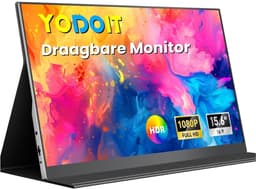 Draagbare Monitor 15,6 Inch Full HD – Portable Monitor met IPS Scherm & Ingebouwde Speakers – USB-C & HDMI – 1080P – Ultra Dun & Lichtgewicht – Geschikt voor Laptop, Console en PC — thumbnail 1