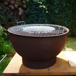 HEAT Buitenkeuken Trolley Roest – Vuurschaal 60 cm - Mobiele BBQ & Plancha met Snijplank – 117x46x106 cm — thumbnail 5