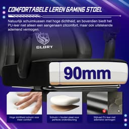 Hiaonyx Gaming Stoel - 170° Verstelbare Rugleuning - Gaming Stoel met inklapbare Voetsteun - racerstijl - Geïntegreerde Armleuningen - Maximale Belastbaarheid 150kg — thumbnail 5