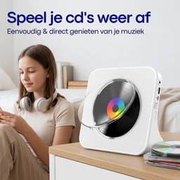 Vizual CD Speler - Compact 3-in-1 met CD, Radio en Bluetooth – Draagbare CD-Speler met HiFi Speakers, FM Radio, LCD Scherm en USB ingang — thumbnail 3