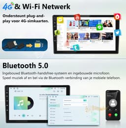 JUNSUN Plug & Play Draadloos Carplay & Android Auto Autoradio - Geschikt voor Toyota Aygo Peugeot 107 Citroen C1 - Android 15 - 8+256GB - GPS-Navigatiesystem, Bluetooth, WIFI & 4G, RDS, FM, 10,1-inch Touchscreen, DSP + EQ, DAB+, Octa-core processor — thumbnail 4