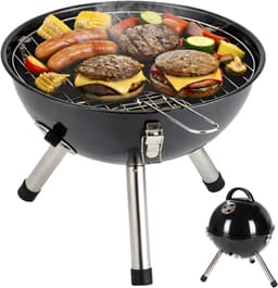 Lomera Kogelbarbecue - Houtskoolbarbecue - Houtskool BBQ - Kogel BBQ - Ronde Barbecue - Ronde BBQ - Barbecue met Deksel - Kogelbarbecue met Deksel - Mini Kogelbarbecue - Kleine Kogelbarbecue — thumbnail 1
