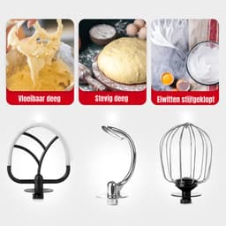 SAVI® Mixer met mengkom - Mixer - Mixer met mengkom keukenmachine - Zwart - 42cm x 25cm x 40cm — thumbnail 4
