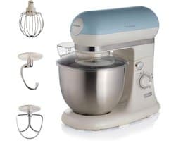 Ariete 1588/05 - Vintage keukenmachine - 5.5 liter - 3 accessoires - 2400 Watt - 7 snelheden - Blauw