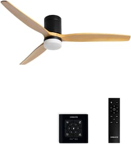 CREATE - Stille 40W plafondventilator met technische ABS bladen in verschillende maten - L - Met licht - Controller voor wandmontage - WIND CALM — thumbnail 1