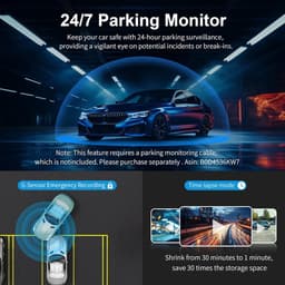 Lexium Dashcam - Daschcams - Auto - Camera - Vooruit - Achteruit - Video - Autobeveiliging - Parkeerbeveiliging - Recording - Dag en Nacht - Schadepreventie — thumbnail 4