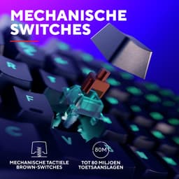 Trust GXT 864 Cada - Gaming Toetsenbord - Mechanisch met Tactiele Huano Brown Switches - TKL - RGB - Bedraad - PC/PS5 - QWERTY US - Zwart — thumbnail 3