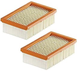 Verpakking van 2 vervangende filters voor Kärcher WD4 WD5 WD6 MV4 MV5 MV6 stofzuiger- geplooid en plat — thumbnail 1