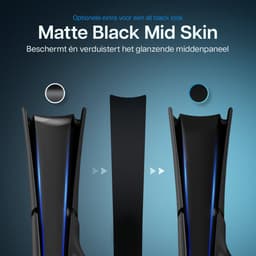 Playstation 5 Slim Faceplates Disc Edition (niet geschikt voor standaard PS5 & PS5 Pro) - Inclusief Mid Skin - Accessoires - Faceplate - Cover - Plate - Skin - Zwart — thumbnail 3