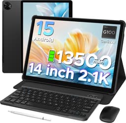 Doogee TAB E3 Max VIP - Tablet - 32 GB RAM + 256 GB ROM /TF 2TB - MTK Helio G100 - 14 inth Ips - Android 15 - 13500mAh - 4G LTE - 5G WLAN - Vier luidsprekers - GPS - Zwart — thumbnail 1