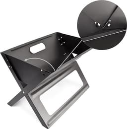 SMH LINE® Opvouwbaar Houtskool Barbecue - Draagbaar BBQ - Draagbare Camping Grill - 45 x30x35cm - RVS - Incl. Roosters — thumbnail 3