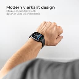 Norva - Smartwatch Heren – Geschikt voor elke smartphone - Horloge met Hartslagmeter en Bellen - AMOLED Scherm – 100+ Sportmodi – Zwart — thumbnail 4