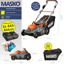Accu Grasmaaier met Mulchfunctie en Dubbele Lader - Verstelbare Maaihoogte en Krachtige Accu's — thumbnail 2