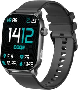 OOQE WATCH PRO 8 - Smartwatch Heren en Dames | Geschikt voor iOS en Android | AMOLED | Notificaties | Gezondheidsanalyse | Sportanalyse | GPS Koppeling | Bellen | Muziek/Audio Luisteren | Ergonomisch | Nederlandstalig | Zwart — thumbnail 1