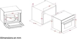 Inbouwmagnetron - CONTINENTAL EDISON - 1450 W - 34 L - Grillcombinatie - CEMO34CEB3 - 59,5 x 38,3 x 49,2 cm - Zwart — thumbnail 3