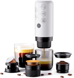 Draagbare Oplaadbare Espressomachine voor Reis en Thuis, 3-in-1 Compatibel met Koffiecapsules, Automatische Koffiemaker — thumbnail 1