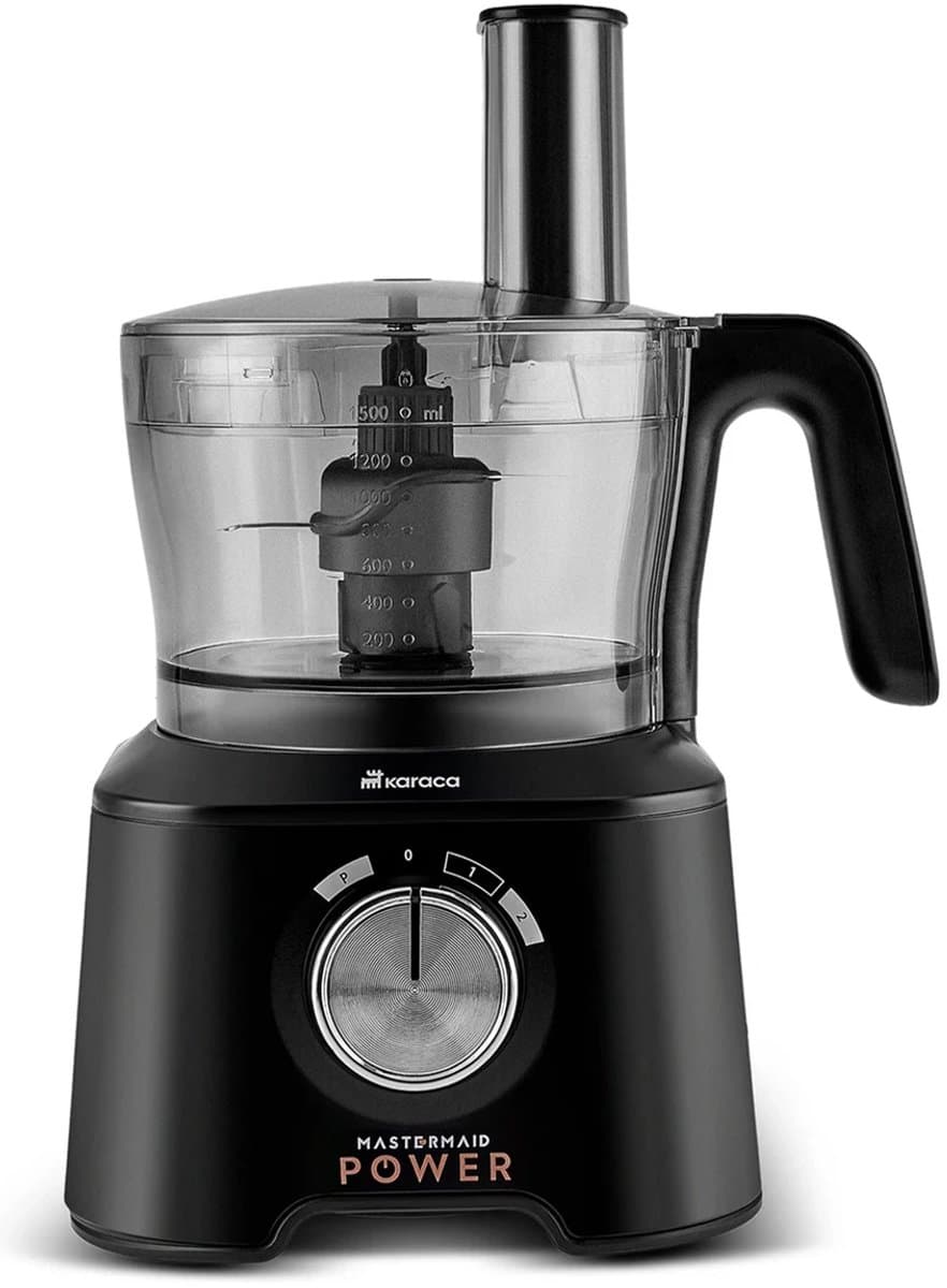 Karaca Mastermaid Power Max 11-in-1 Keukenrobot 2500W – 1,5L Kom – Blender 1L – Citruspers – Koffiemolen – 5 RVS Raspschijven — afbeelding 1