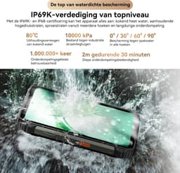 Blackview XPLORE 2 - Robuuste Smartphone - 5G - 36GB RAM - 256GB ROM - 20000mAh - 120W snel opladen - 6.73 inch QHD+ AMOLED-scherm - Nachtzicht - Android 15 - Robuuste Telefoon - NFC - GPS - Zwart — thumbnail 5