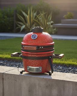 BELIANI KAMADO - Mini houtskoolgrill - Rood - Keramiek — thumbnail 3