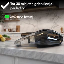 Brixy Kruimeldief Snoerloos - Handstofzuiger - Incl. Opzetstukken - Kruimelzuiger - Grijs — thumbnail 2