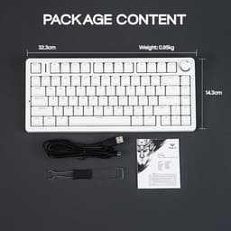 EPOMAKER x AULA F75 - Wit - Mechanisch Toetsenbord - Wired - RGB - 75% - QWERTY - Gaming Keyboard - Red Switch — thumbnail 2