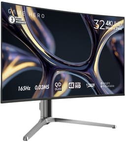 GAME HERO® 32 inch 4K QD-OLED Curved 0.03ms Gaming Monitor - 165Hz — thumbnail 4