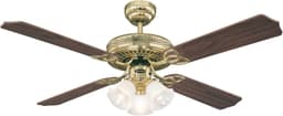 LuxiLamps - 4 Kop Bloem Plafondventilator - Aziatisch Stijl - E27 - 3 Snelheden - Bruin - 132 cm — thumbnail 3