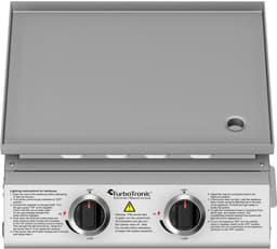 TurboTronic TT-BBQ6 Tafelgrill – Draagbare Tafelmodel Gasgrill - 2 Branders - RVS Bakoppervlak | Tuin Grill - Outdoor & Camping — thumbnail 1