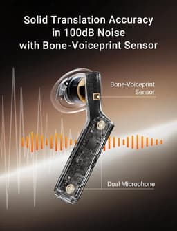 Timekettle W4 - AI Vertaal Oortjes met Auto-Correctie & Bone Voiceprint Sensor voor optimale spraakherkenning - Handsfree Translator Earbuds — thumbnail 2