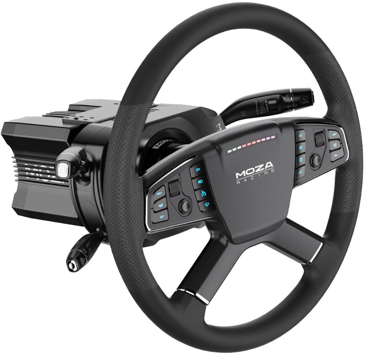 Moza Racing RS071 Trucking Wheel Bundel + Multi-Function Stalks – Professioneel Sim Racing Stuurwiel en Programmeerbare Truckbediening voor Euro/US Truck Simulator - PC — afbeelding 1