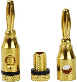 Banaanstekker – Gold plated – 24k Verguld – 4mm – Hoogwaardige Luidsprekerstekkers – 4 Stuks — thumbnail 4