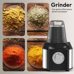 Royal Swiss® YT-FP01 – 10 in 1 Foodprocessor – 550 W – RVS Behuizing – 1,5 L Blender & 1 L Kom – 2 Snelheden + Pulse – Multifunctioneel Keukenapparaat — thumbnail 5