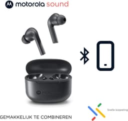 Motorola Moto Buds 065 Draadloze Oordopjes - Draadloze Oortjes met Bluetooth 5.3 - Waterbestendige In-Ear Oordopjes - 15 M Draadloos Bereik - Earbuds tot 17 Uur Afspeeltijd - Zwart — thumbnail 3