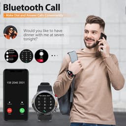 Manike C21 Smartwatch – 1,39 inch HD Display - Bluetooth Bellen - Hartslag & Bloeddrukmeting - SpO₂ - Slaaptracking - Multisport - IP68 Waterdicht - 7 Dagen Batterij - Android & iOS Compatibel - Stappenteller - Sporthorloge - Activity Tracker — thumbnail 3